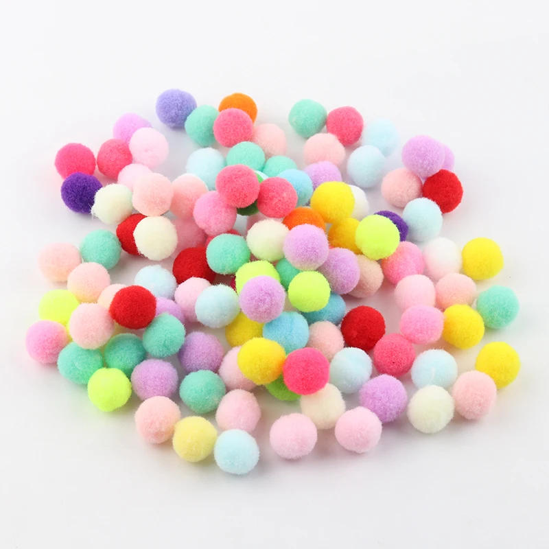 Description Picture 6 of itemWholesale Pompoms 1600Pcs 10mm Soft Pompones Fluffy Plush Fur Ball Crafts Toys DIY Home Decoration Sewing Supplies Accessories