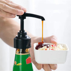 Oyster Sauce Press Kitchen Condiment Bottle Squeeze Mouth Tomato Type Pump Head Oil Consuming Plastic Squeeze Press Nozzles