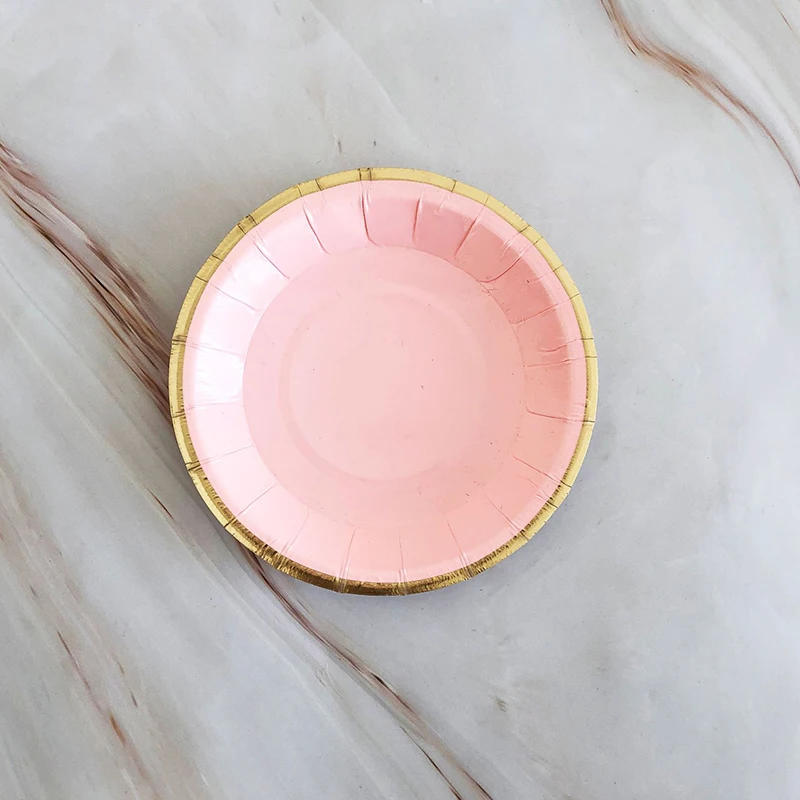 Description Picture 3 of item4inch Mini Plate Party Disposable Tableware Solid color Paper Plates Birthday Party Wedding Cake Decor Supplies Small Plates