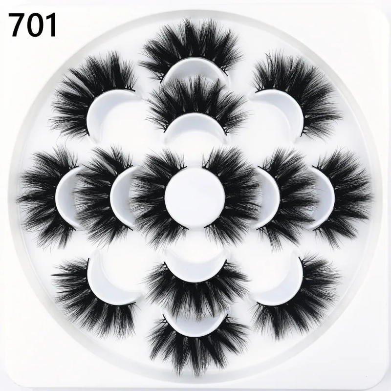 Description Picture 2 of item7/10 pairs 3D false eyelashes naturally long thick eyelashes 20mm dramatic eyelash extension sexy eye makeup eyelash cosmetics