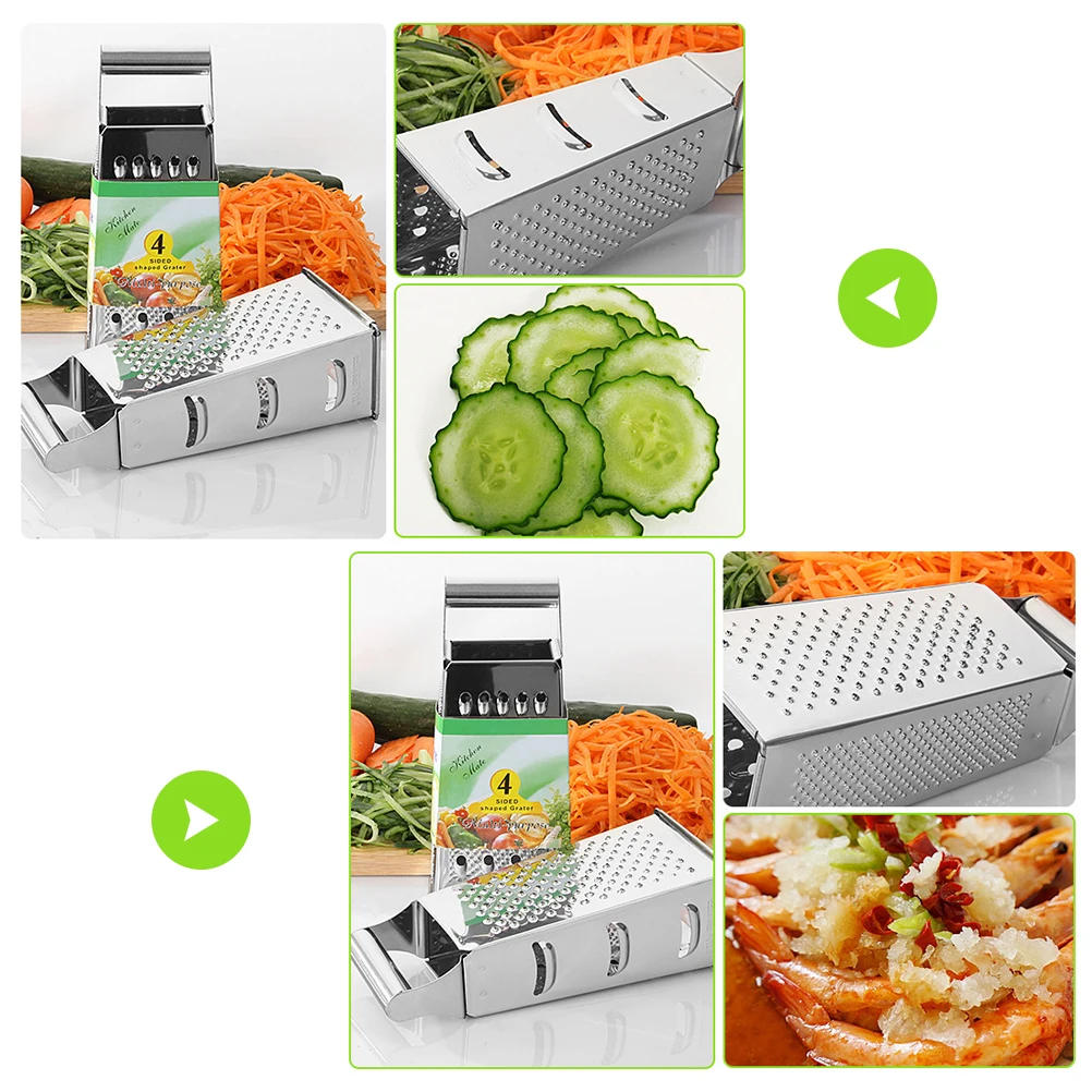 Description Picture 5 of itemFour-side Box Grater Vegetable Slicer Tower-shaped Potato Cheese Grater Multi-purpose Vegetable Cutter Kitchen Accessories