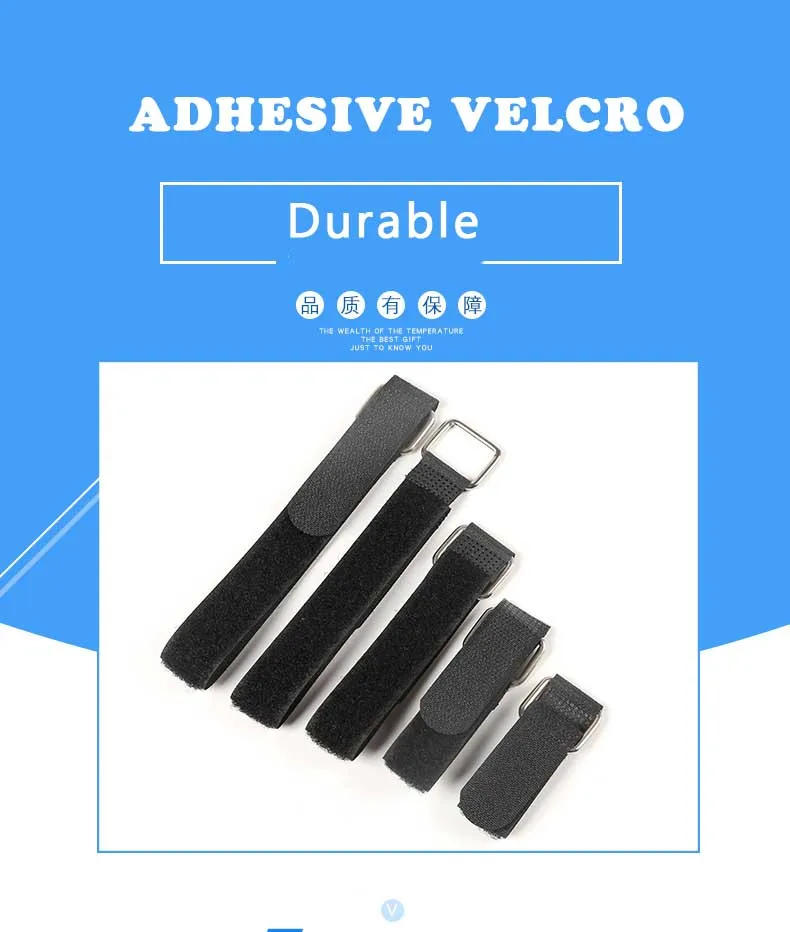 Description Picture 4 of item5Pcs Adhesive Loop Hook Reusable Fishing Rod Tie Holder Strap Wire Stick Buckle Belt Bundle Ties Fastener Tape Cable Organizers