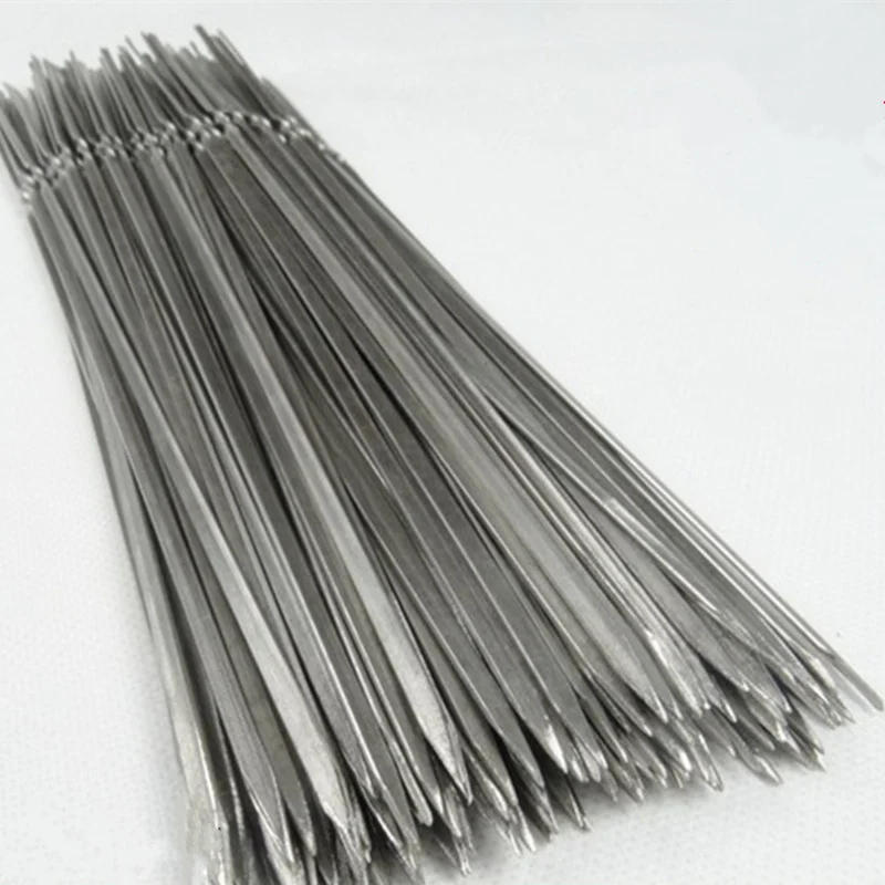 Description Picture 5 of item100pcs/50pcs Reusable Flat Stainless Steel Barbecue Skewers Bbq Needle Stick for Outdoor Camping Picnic Tools Cooking Tools