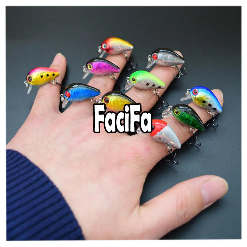 Description Picture 3 of item10 pcs Mini Bronzing Fishing Lures Sinking Micro Crank Bait CrankBait Rattles Lure 1.6g