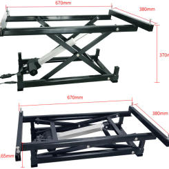 370Mm Smart Custom Woonaccessoires Bedrade Draadloze Elektrische Lift Salontafel Eettafel Hardware Vouwen Ijzeren Frame 168Mm