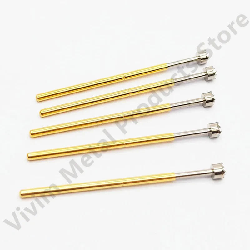 Description Picture 6 of item100PCS P100-H6 33.35mm 9-claw Plum Blossom Head Dia 3.0mm Needle Spring Test Probe P100-H Dia 1.36mm Circuit Board Test Tool