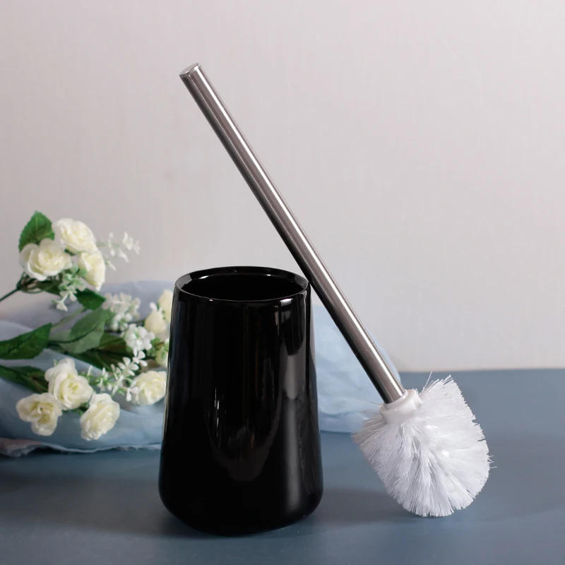 Description Picture 5 of itemStainless Steel Ceramic Toilet Brush Black White Toilet Brush Set Cleaning Tools Toilet Brush Holders Home Bathroom Accessories