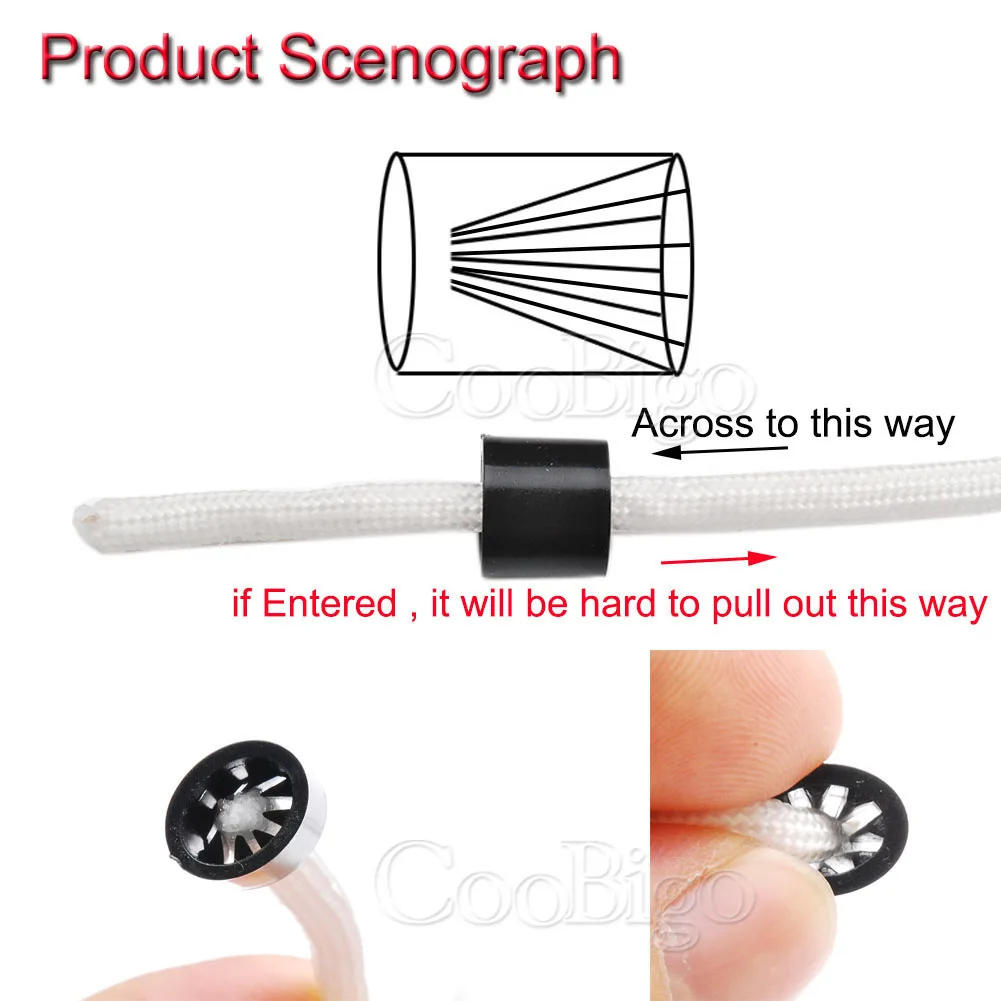 Description Picture 5 of itemLanyard Fabric Wristbands Closure Slide Cord Lock Stopper Toggle inside Teeth Masks Elastic Ropes Accessories 50pcs