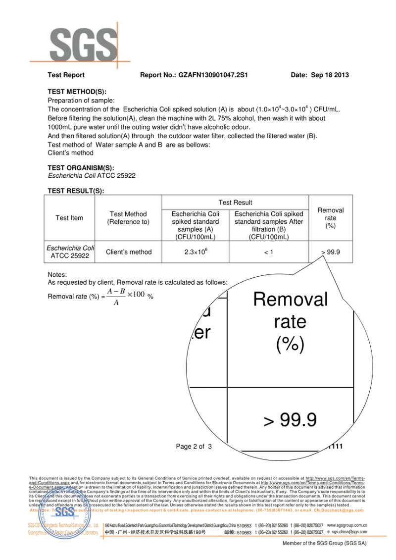 Description Picture 6 of itemMiniwell Portable Camping Water Filter System with 2000 Liters Filtration Capacity for Outdoor Emergency Survival Tool