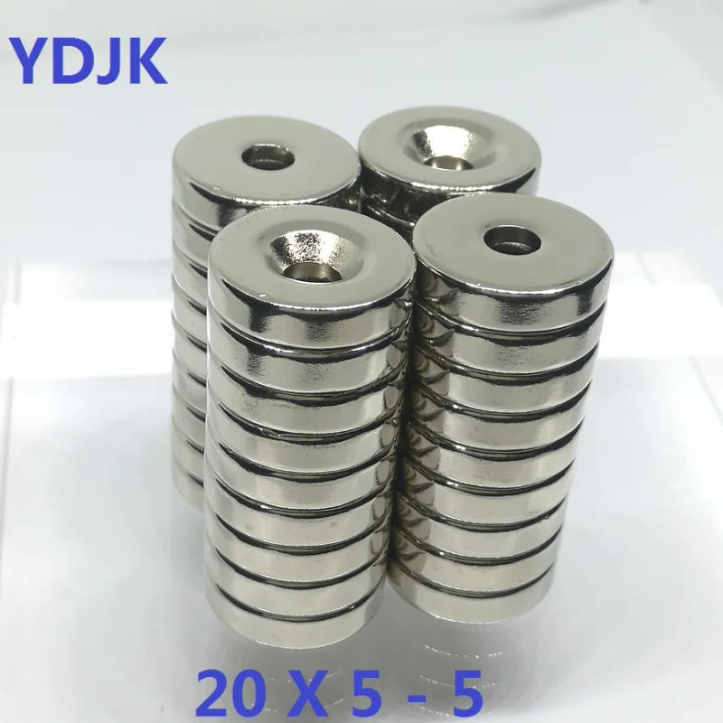 Description Picture 6 of item10PCS/LOT Disc Magnet 20*5 Hole 5 Strong N38 D Countersunk NdFeB Magnet 20x5 Neodymium Magnetic Material Magnets 20x5-5