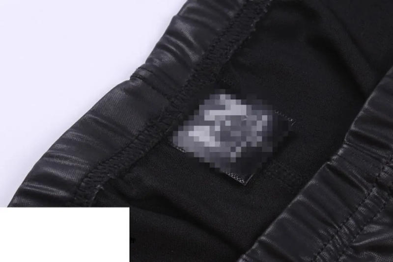 Description Picture 5 of itemSexy Club Wear Casual Trousers For Men Slim Fit Faux Leather Leggings Low Rise U Convex Pouch Shiny Men TightPants Long Pants