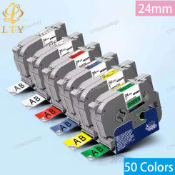 24mm label tape Compatible for tz251 Laminated Label Tapes Brother Label Printers Label Maker Black on White