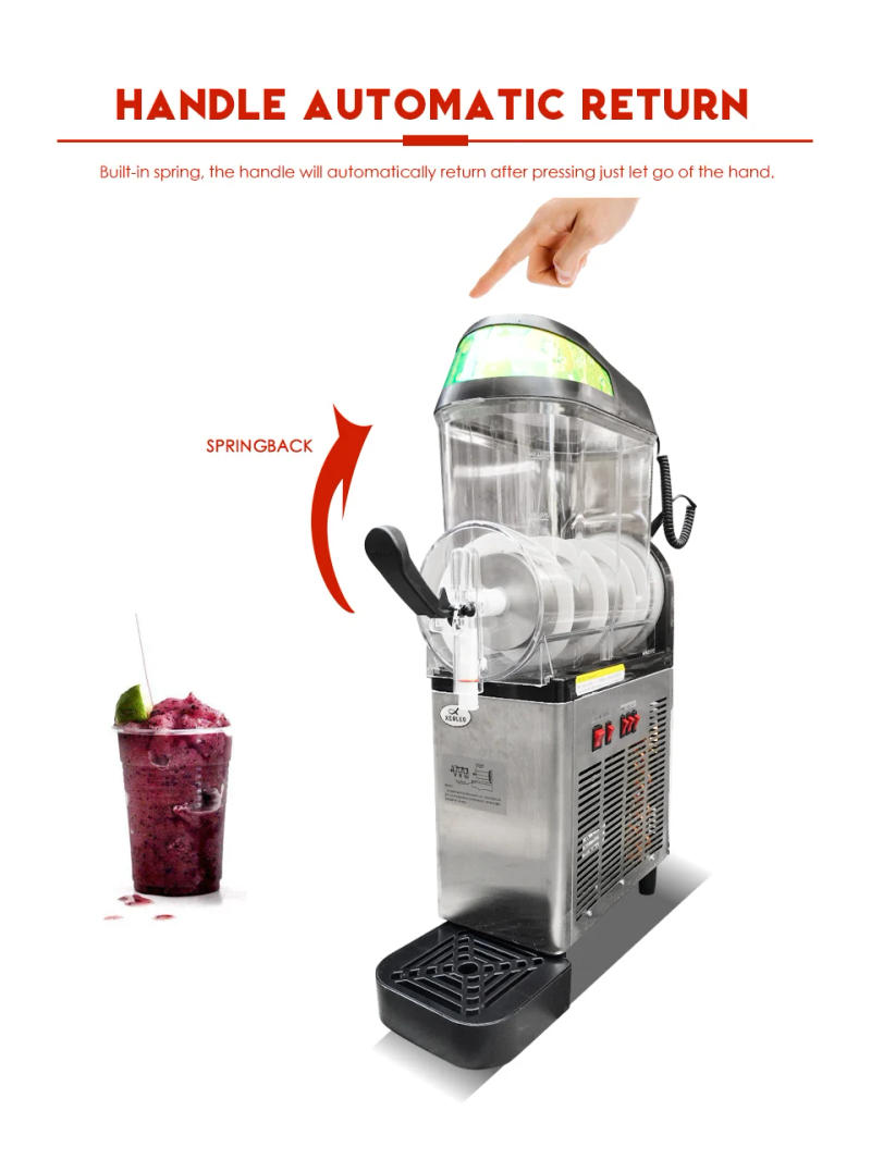 Description Picture 5 of itemXEOLEO Commercial Snow Melting Machine12LSingle Jar Slush Machine Fast Cooling Smoothie Granita Machine Ice Slusher