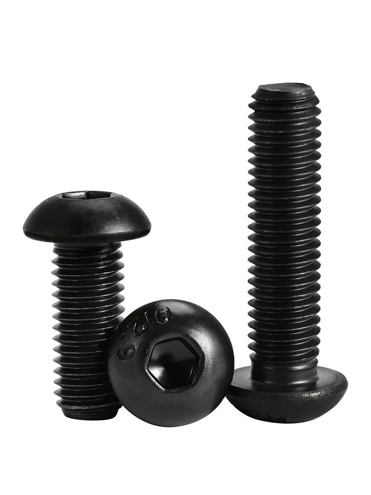 Description Picture 3 of itemM6 M8 M10 M12 Black 12.9 Grade Carbon Steel Round Head Hex Hexagon Socket Screws Button Head Allen Bolt