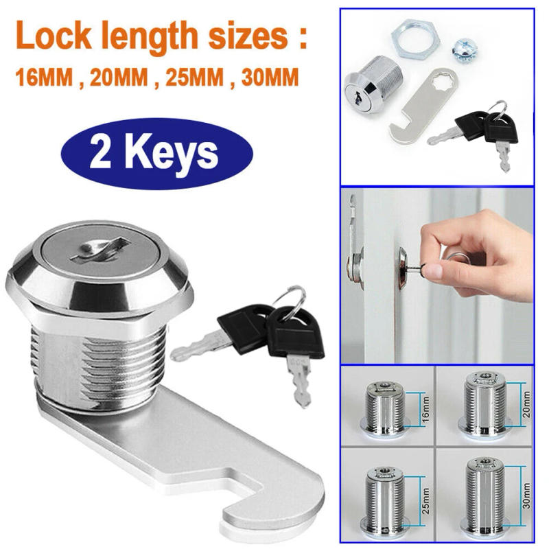 Description Picture 3 of item16/20/25/30mm Round Lock Door Lock For Cabinet Mailbox Drawer Office File Cabinet Cupboard Locker With 2 Key Home Supplies