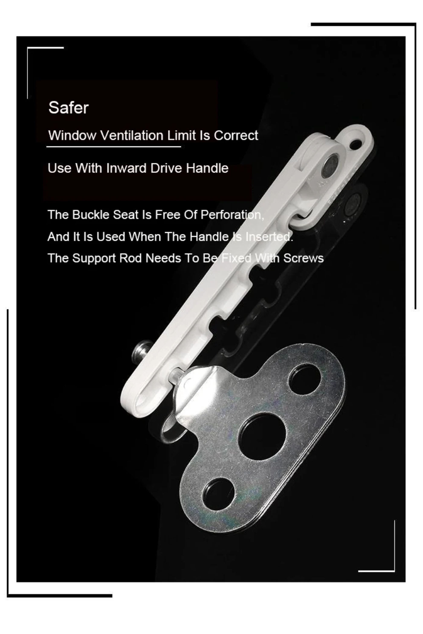 Description Picture 5 of itemLimiter Latch Adjustable Inner Opening Casement Plastic Steel Window Security Child Proof Door Rock Wind Brace Child Safety