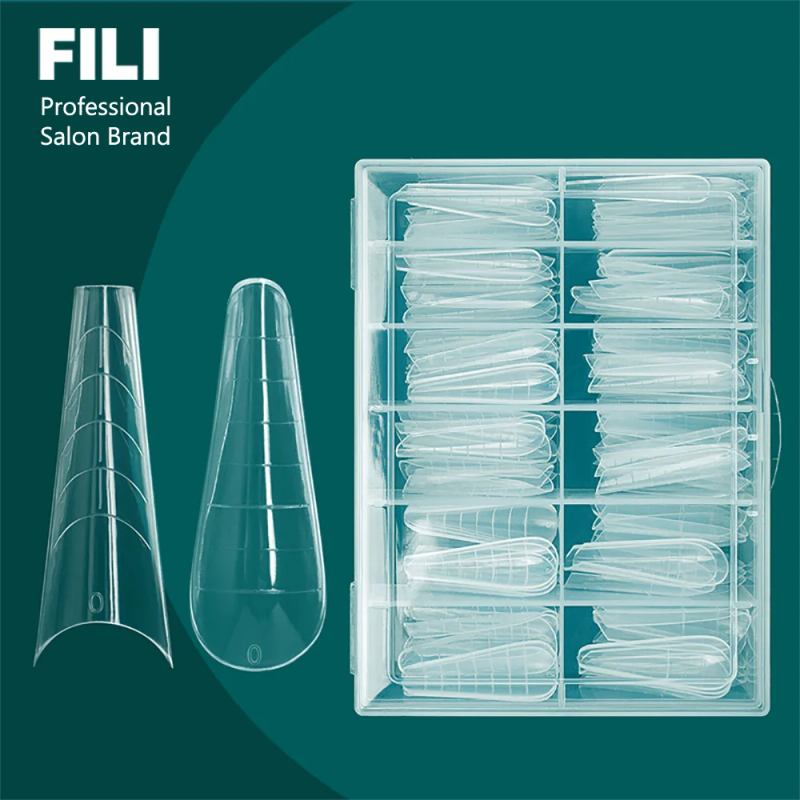 Description Picture 3 of itemFILI 120PCS Russian Almond Coffin Nail Extension Forms Acrylic Nails Molds Dual Form For Building UV Gel Upper Forms Top Mold