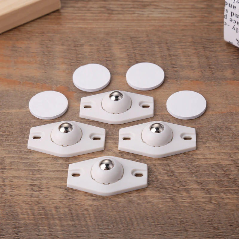 Description Picture 6 of item4pcs Wheels For Furniture 360° Stainless Steel Roller Self Adhesive Furniture Caster Home Strong Load-bearing Universal Wheels