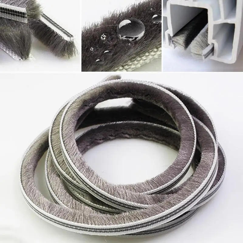Description Picture 3 of itemSliding Door Casement Draught Excluder Brush Pile Seal Strip Weatherstrip 5*8mm For Sealing Casement Doors Cabinets Wardrobes