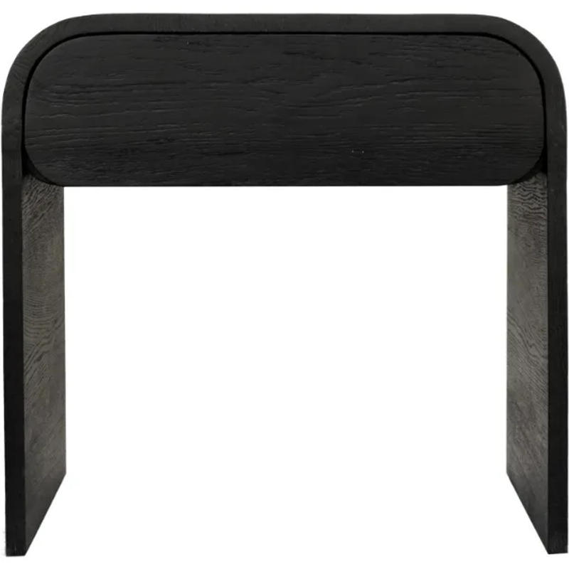 Description Picture 4 of itemCresthill Collection Mid-Century Modern Nightstand, 24" W x 18" D x 23" H, Black Oak