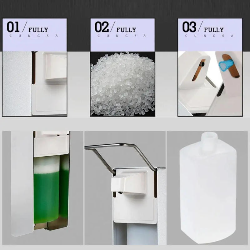 Description Picture 5 of itemWall Mount Liquid Dispenser Elbow Press Hand Washing Liquid Dispenser Hand Cleaning Liquid Pump Bottle For Household Use