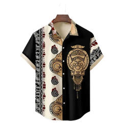 Herren Freizeit hemd Hawaii hemd Herren Sommer 3D-Druck lässig Kurzarmhemd für Herren Kleidung atmungsaktive Hemden
