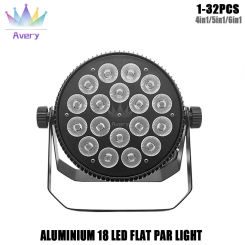 No Tax 1-32Pcs Aluminum Flat Par 18x12w 4in1 Alloy Par Led Slim Par 18x18W RGBWA  Wash Light Professional Dj Par For Disco Hotel