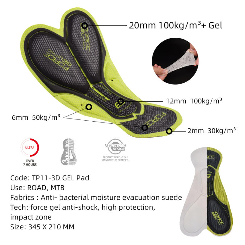 Description Picture 6 of itemDAREVIE Cycling Bib Shorts 3D Gel Pad 6H Ride Men Cycling Shorts Downhill Pro Team Men Cycling Shorts Breathable 7CM Leg Gripper