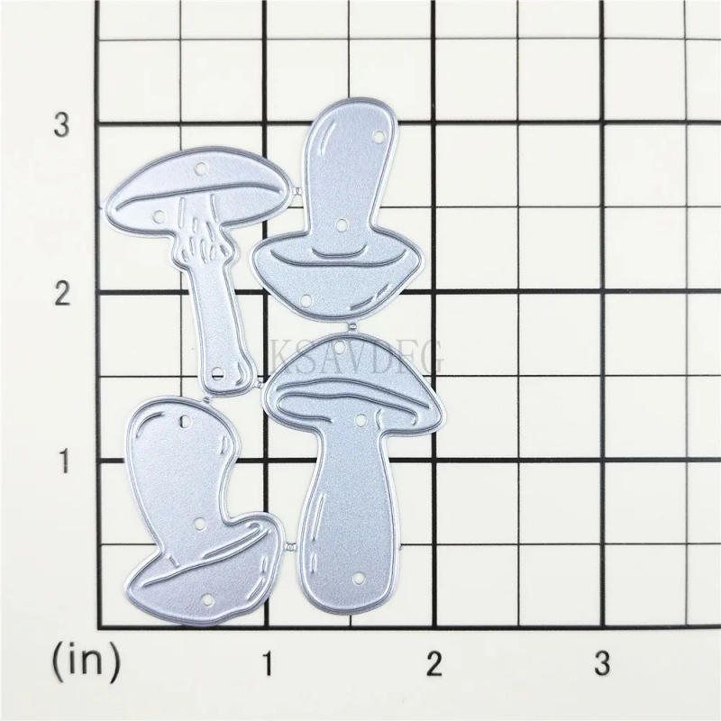 Description Picture 4 of itemFour Mushrooms Metal Cutting Dies for Card Making Paper Embossing Mold Die Cuts Sets Album 2024 New Scrapbook Stencils