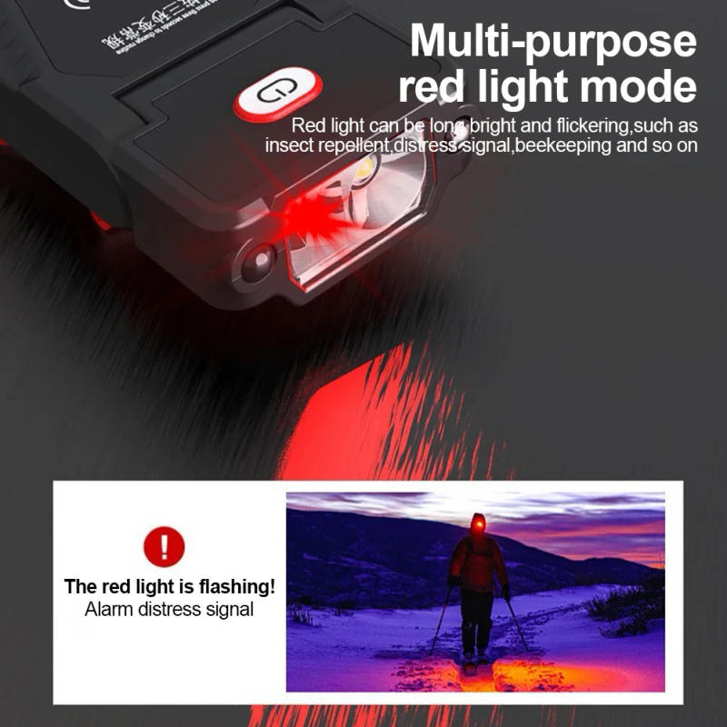 Description Picture 5 of itemMini Sensor LED Headlamp Adjustable Angle Hat Cap Clip Lights Waterproof USB Rechargeable Lamp Outdoor Camping Fishing Headlight