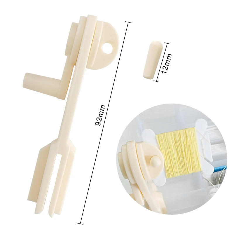 Description Picture 3 of itemPlastic Bobbins and Bobbin Winder Set Spool Thread Card Embroidery Floss DIY Stitch Thread Organizer Holder Sewing Tools Costura