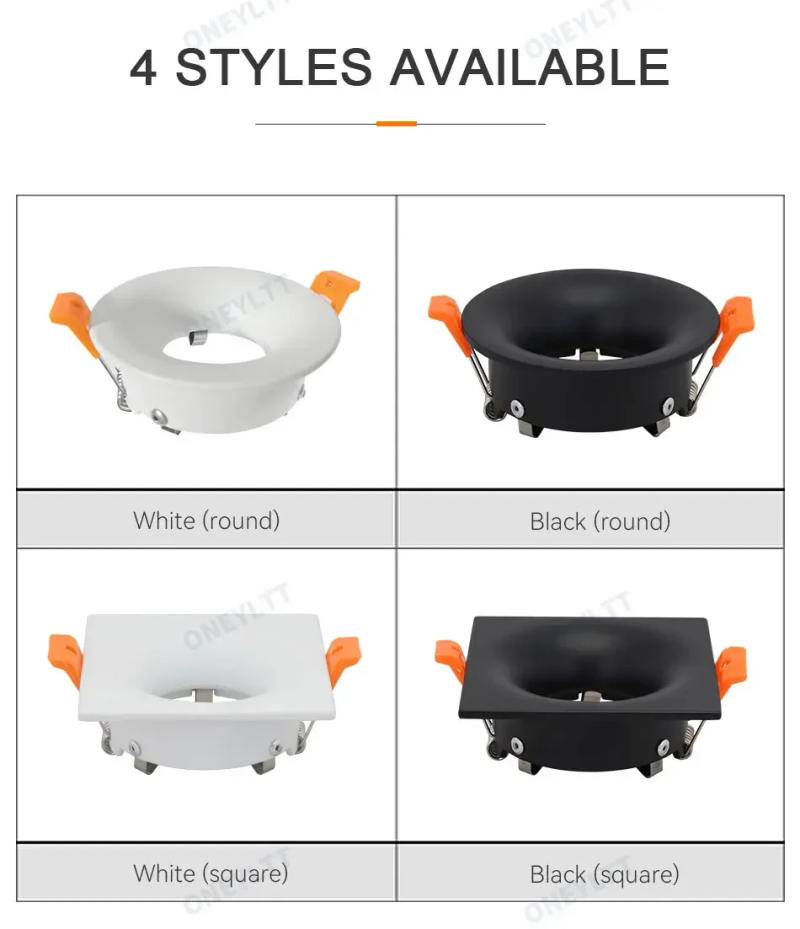 Description Picture 3 of itemHot sale 2022LED module MR16 anti-glare led spotlight fixture aluminum round square gu10 embedded led downlight frame