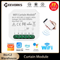 Tuya WiFi Curtain Blinds Module Switch Roller Shutter Motor Smart Life App Remote Control Voice Control with Alexa Google Home