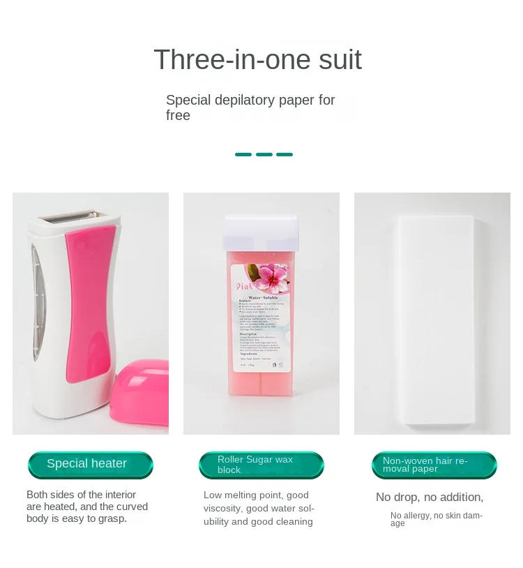 Description Picture 4 of item110V/220V Professional Wax Heater for Hair Removal - Water-Soluble Paper for Body, Face, and Private Area C