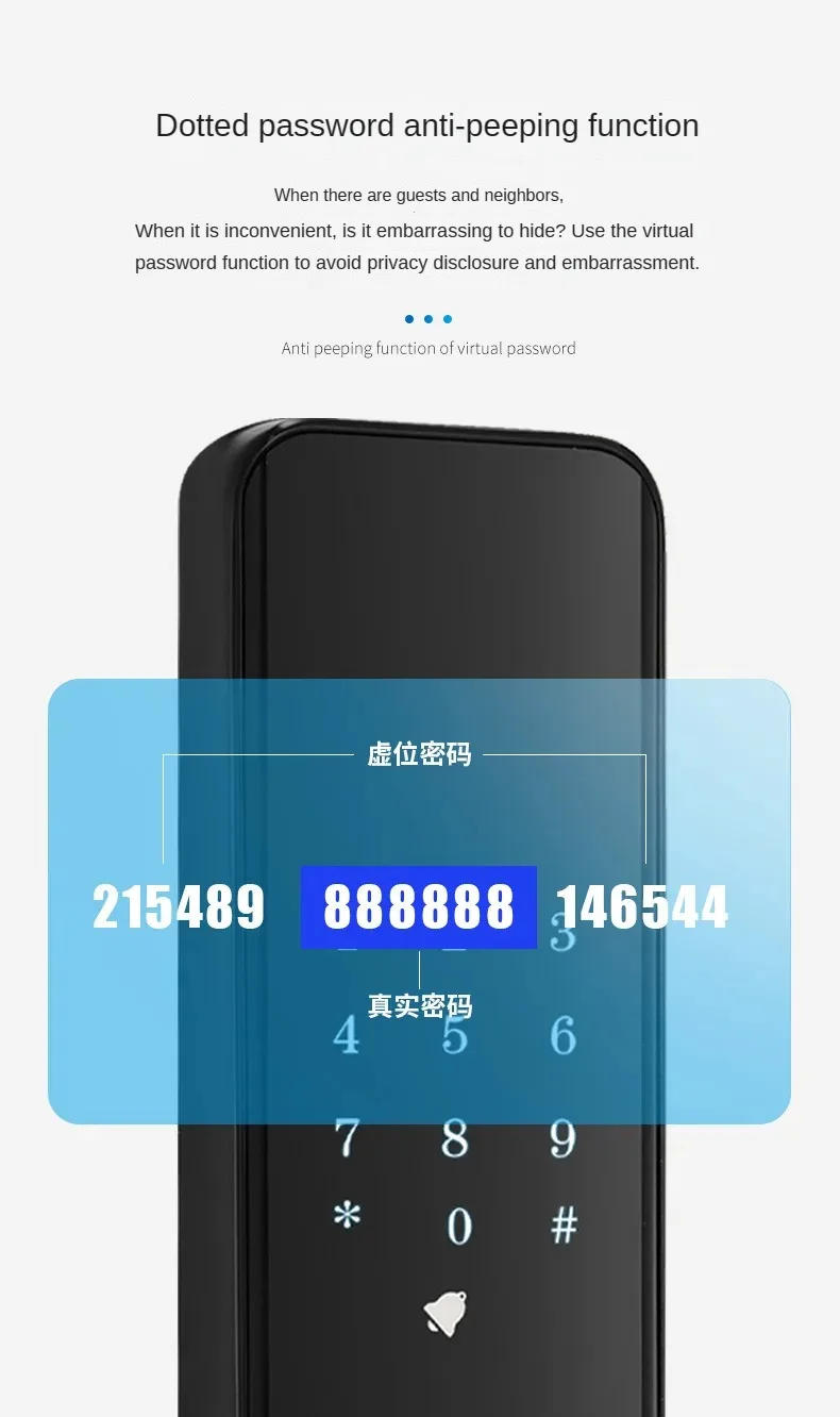 Description Picture 5 of itemEnglish version graffiti fingerprint lock, Tuya smart lock password lock with Body for Renting apartments