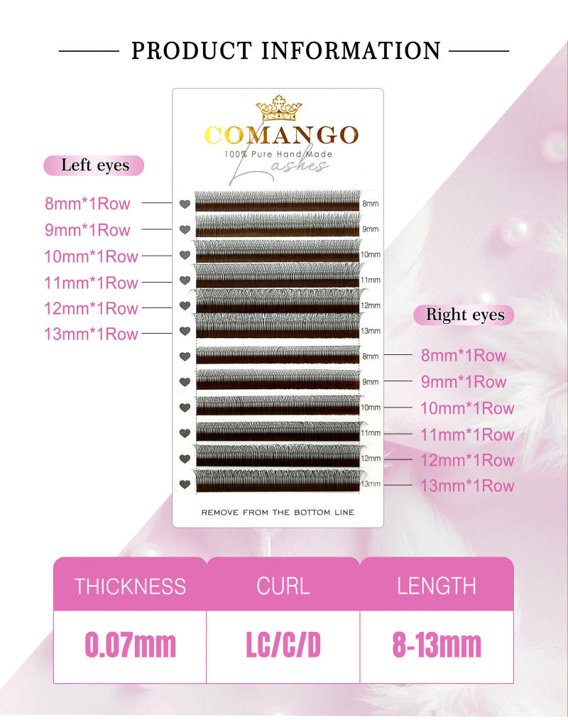 Description Picture 4 of itemLC/C/D Curl Fox Y Shaped V Type Eyelash Extension 8-13Mix False Lashes Premade Volume Fan Lashes Beauty Cilios