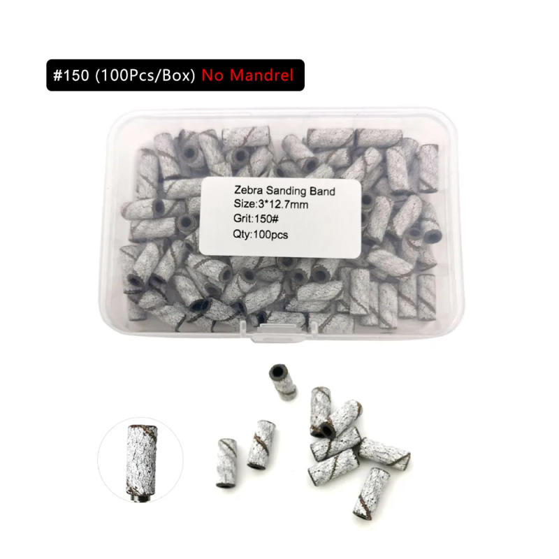 Description Picture 6 of itemHYTOOS 3mm Small White Sanding Bands without Stainless Steel Mandrel Electric Nail Drill Bits Accessories Manicure Cuticle Clean