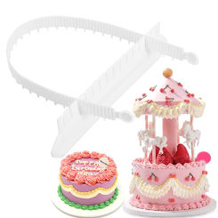 1 Set Fondant Cake Arc Decorating Aid Fondant Tool Rim Scale Baking Ruler Sugarcraft Lace Diy Bakeware Tableware Kitchen Tools