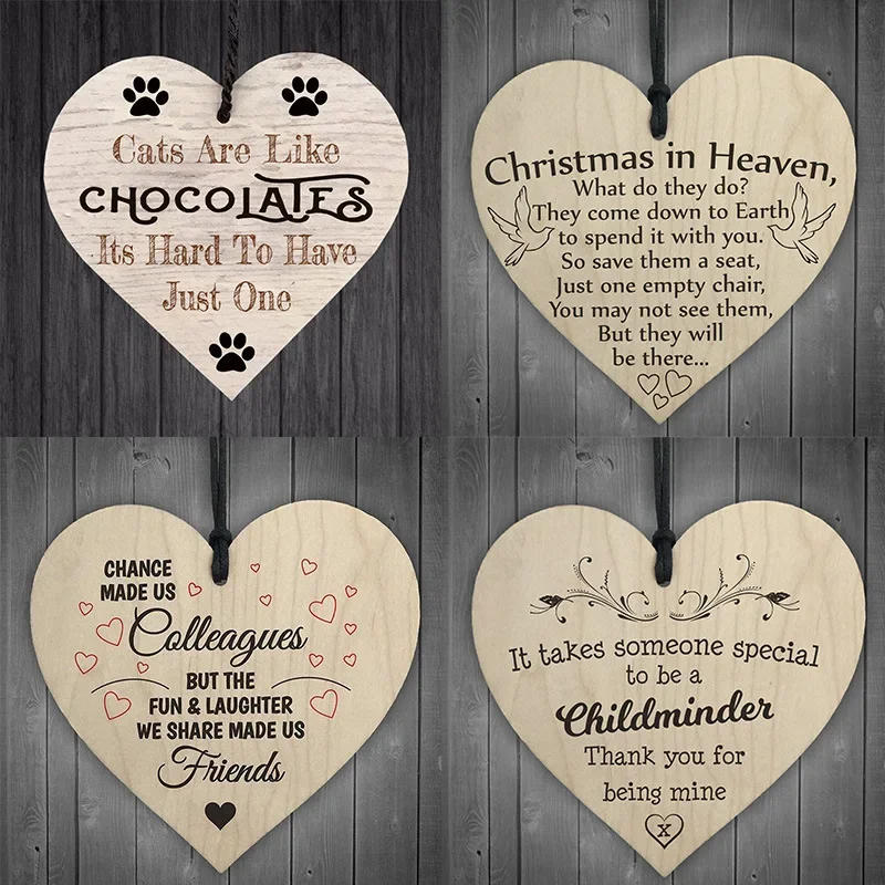 Description Picture 2 of itemChristmas Hanging Wooden Tags Baubles Tags Christmas Tree Decor DIY Craft Ornaments New Year Wedding Party Decorative Pendant