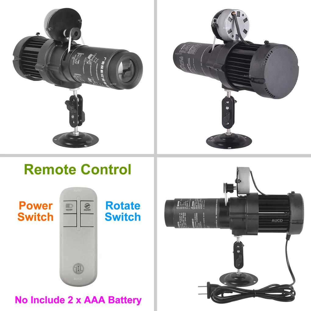 Description Picture 3 of itemWelcome Gobo Card & Remote 20W LED Static Rotation HD Advertising Projection Lights for Shop Cafe Bands Show Zoom AD Logo Lamps