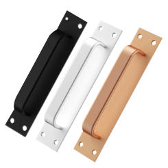 Security Enhancement Closet Door Handles Aluminum Alloy Handle with Screw Installation Perfect for Wooden Doors