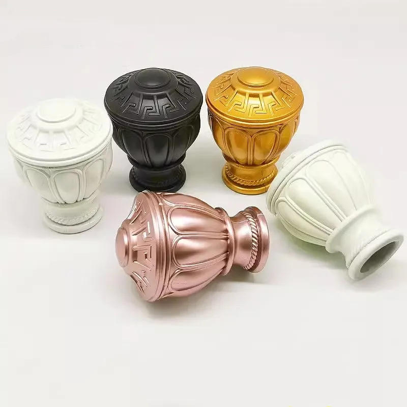 Description Picture 6 of item2pcs European Curtain Rod Decorative Head Roman Rod Seal Decorative Curtain Rod Bracket Home Decoration Hardware Accessories