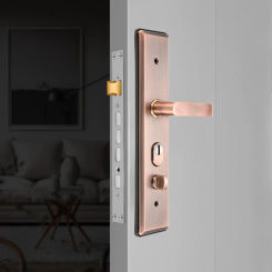 Burglar Proof Door Lock, Household Universal, Old-fashioned Handle Stainless Steel Handle, Mobile Phone Mechanical Door Lock Set