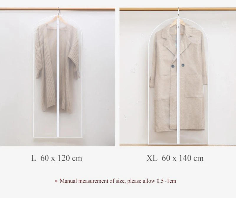 Description Picture 6 of itemClothes Hanging Dust cover wedding Dress Cover Suit Coat Storage Bag Garment bags Organizer Wardrobe Hanging Clothing Organizers