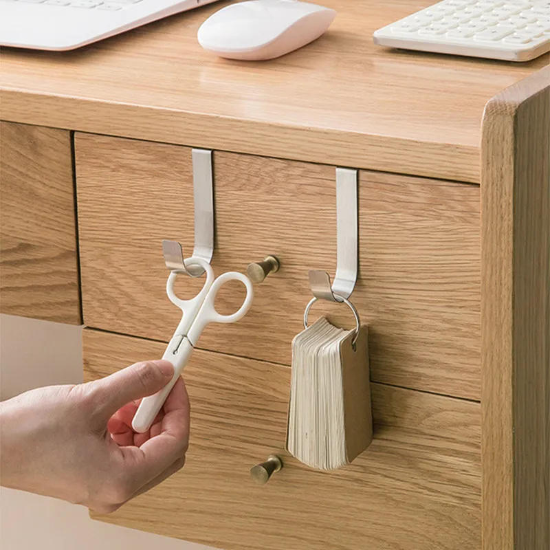 Description Picture 4 of itemMetal Hooks Kitchen Cabinet Door Back Hook Bathroom Hanging Rack Clothes Coat Hat Towel Hanger Storage Hook Office Accessories