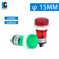 15mm XD15-1 Power Signal Light 24V 220V Disinfection Cabinet Indicator Light Plastic Indicator Light Opening