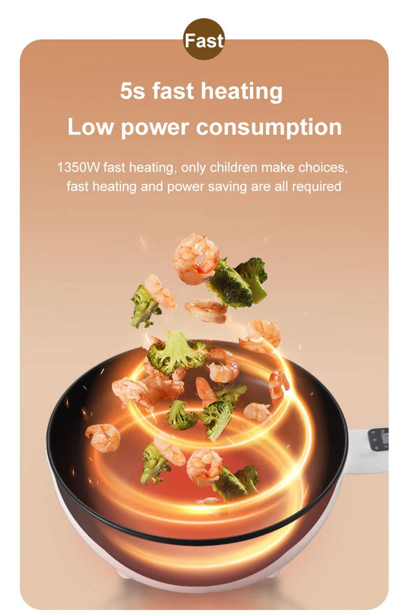 Description Picture 5 of itemMultifunctional smart electric wok household electric wok with steaming and frying function