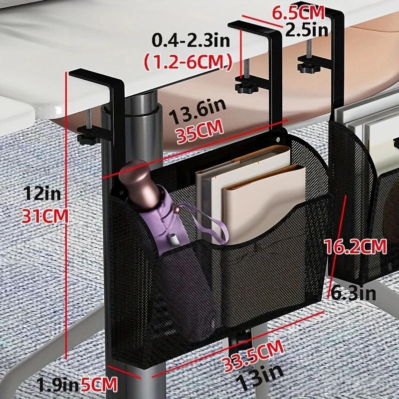 Description Picture 3 of itemClamp On Desk Drawer No Punching Desk Side Storage New Stationery Holder Home
