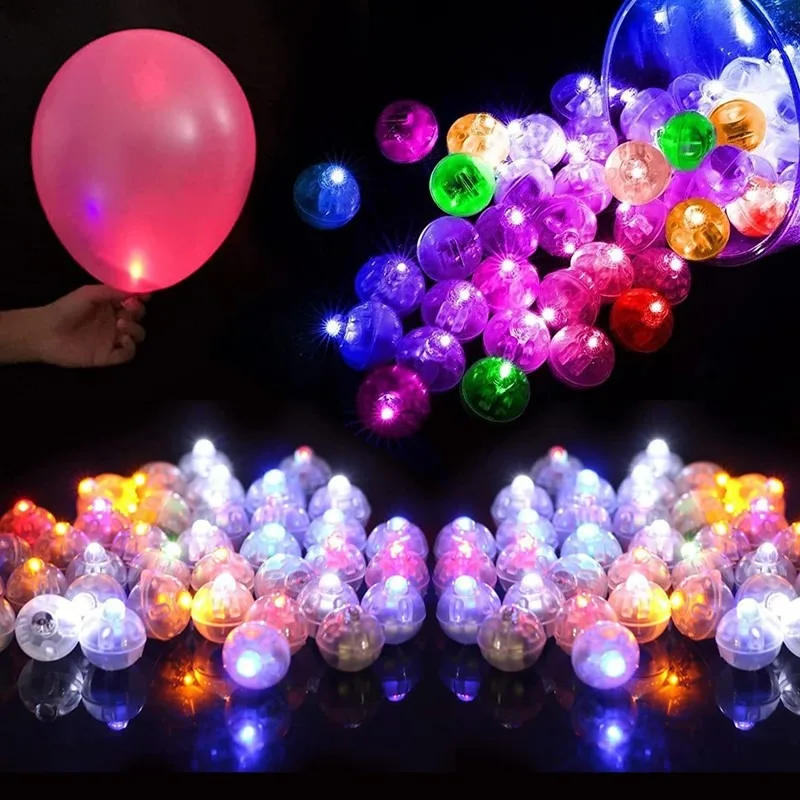 Description Picture 3 of itemTiny LED Balloon Lights Colored Luminous Flash Tumbler Light Mini Round Glow Ball Lamp for Lantern Christmas Wedding Party Decor