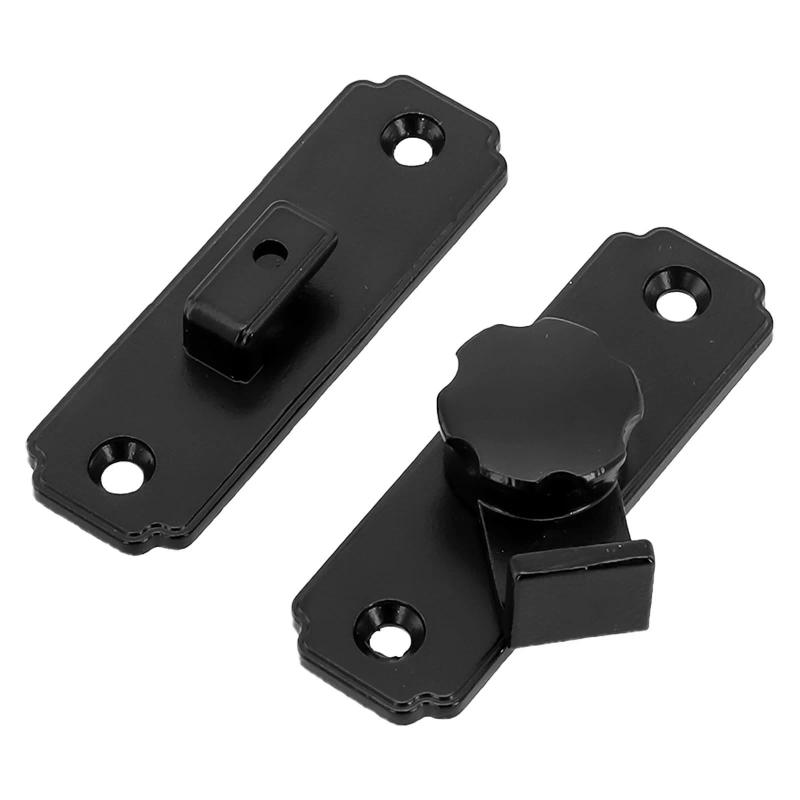 Description Picture 3 of itemFlip Door Sliding Latch 90 Degree Stainless Steel Latch Sliding Barn Door Lock Right Angle Door Hasp Lock Silver Black